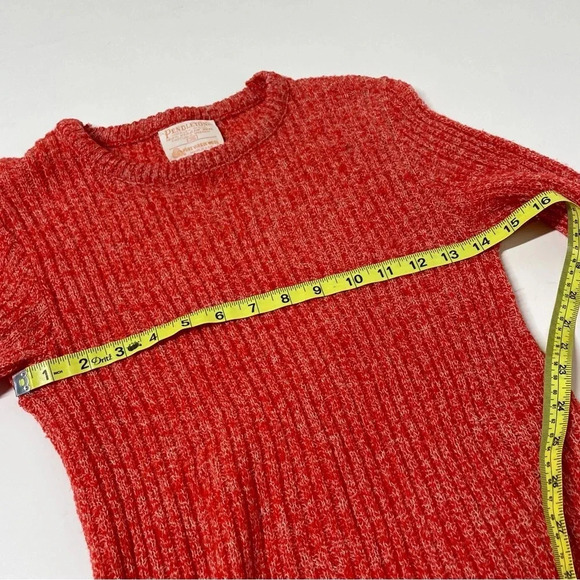 Vintage Pendleton 100% Virgin Wool Ribbed Knit Sweater - Picture 4 of 5